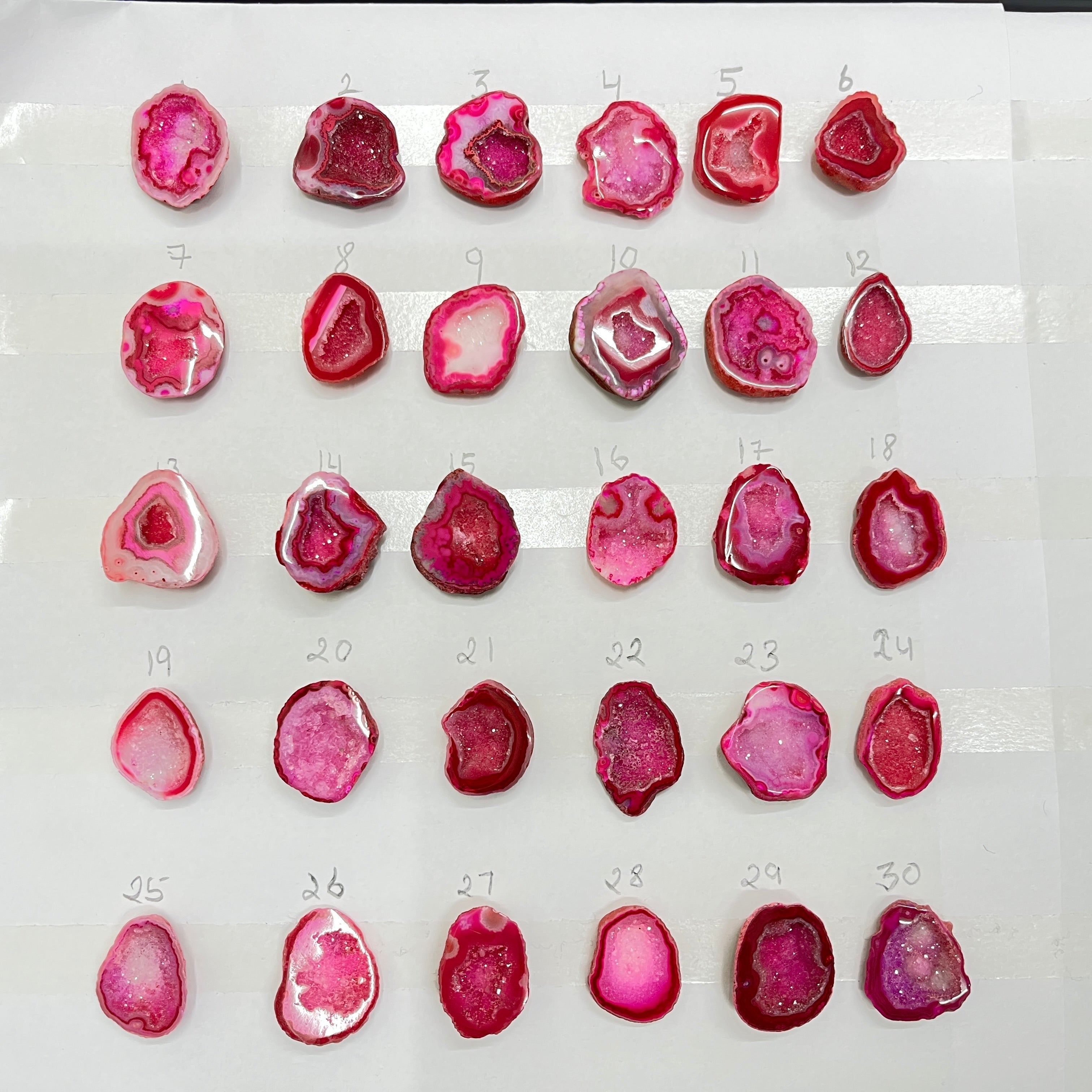 Light Pink Geode Stones for Rings (20–25 mm) – Natural Crystal Centers for Jewelry Making – Exact Piece Shown in Photo My Store