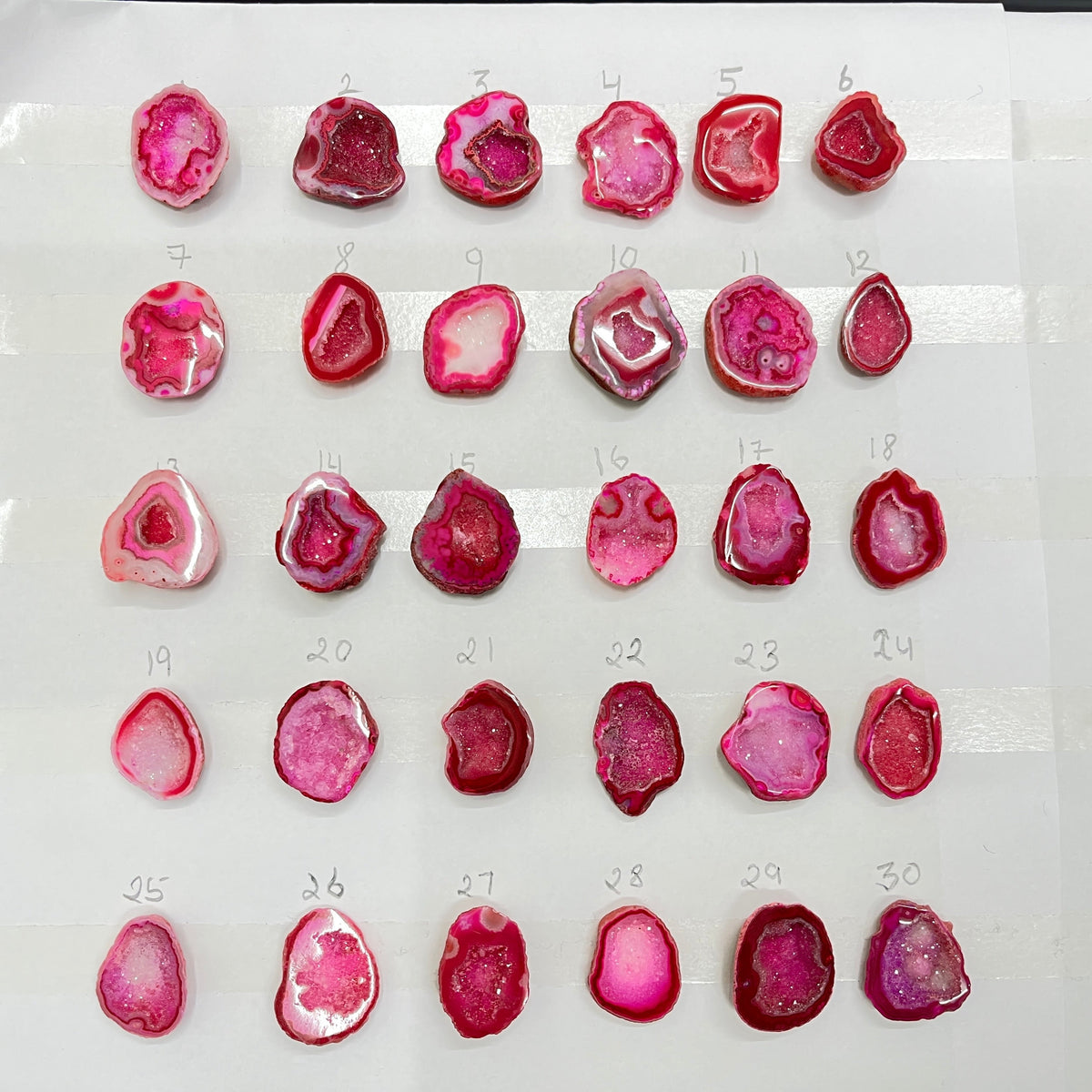 Light Pink Geode Stones for Rings (20–25 mm) – Natural Crystal Centers for Jewelry Making – Exact Piece Shown in Photo My Store