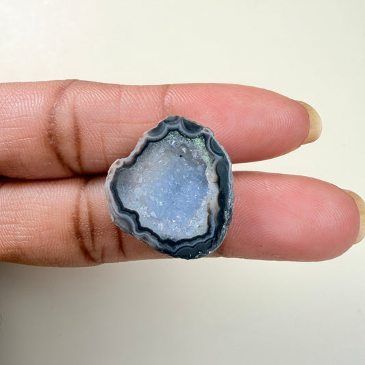 Black Geode Druzy Slice 20–25mm for Ring Making | Natural Agate Geode Gemstone | Wholesale Jewelry Supplies Meena Design