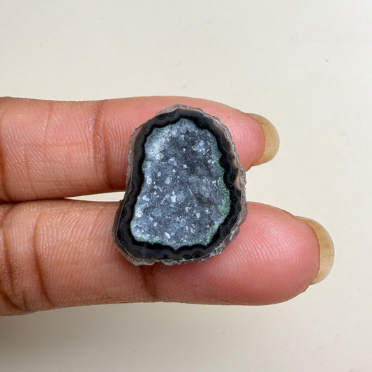Black Geode Druzy Slice 20–25mm Wholesale | Natural Agate Gemstone Supply Meena Design