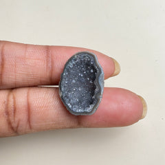 Black Druzy Geode Gemstone Slice 20–25mm | Jewelry Making Wholesale Supply Meena Design