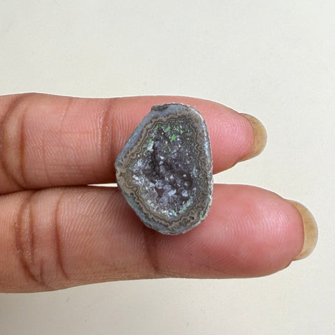 Black Druzy Geode Agate Slice 20–25mm | Jewelry Supply Stone Meena Design