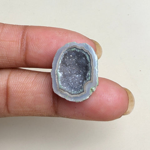 Black Geode Druzy Slice 20–25mm Wholesale | Natural Agate Ring Making Stone Meena Design