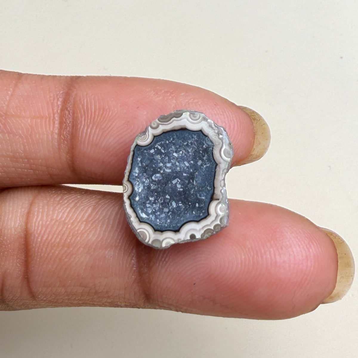 Wholesale Black Agate Geode Druzy 20–25mm | Raw Gemstone for Ring Manufacturing Meena Design