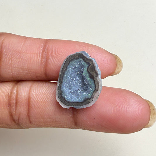 Natural Black Geode Druzy 20–25mm Wholesale Lot | Agate Gemstone for Rings Meena Design