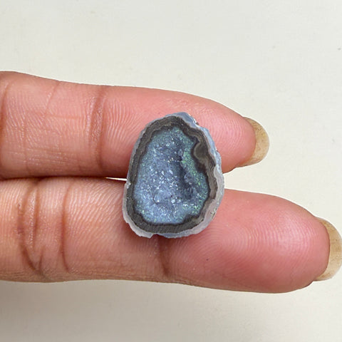 Natural Black Geode Druzy 20–25mm Wholesale Lot | Agate Gemstone for Rings Meena Design