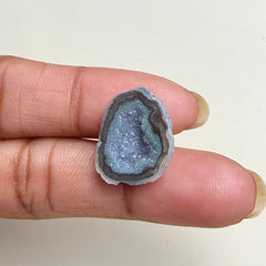 Natural Black Geode Druzy 20–25mm Wholesale Lot | Agate Gemstone for Rings Meena Design