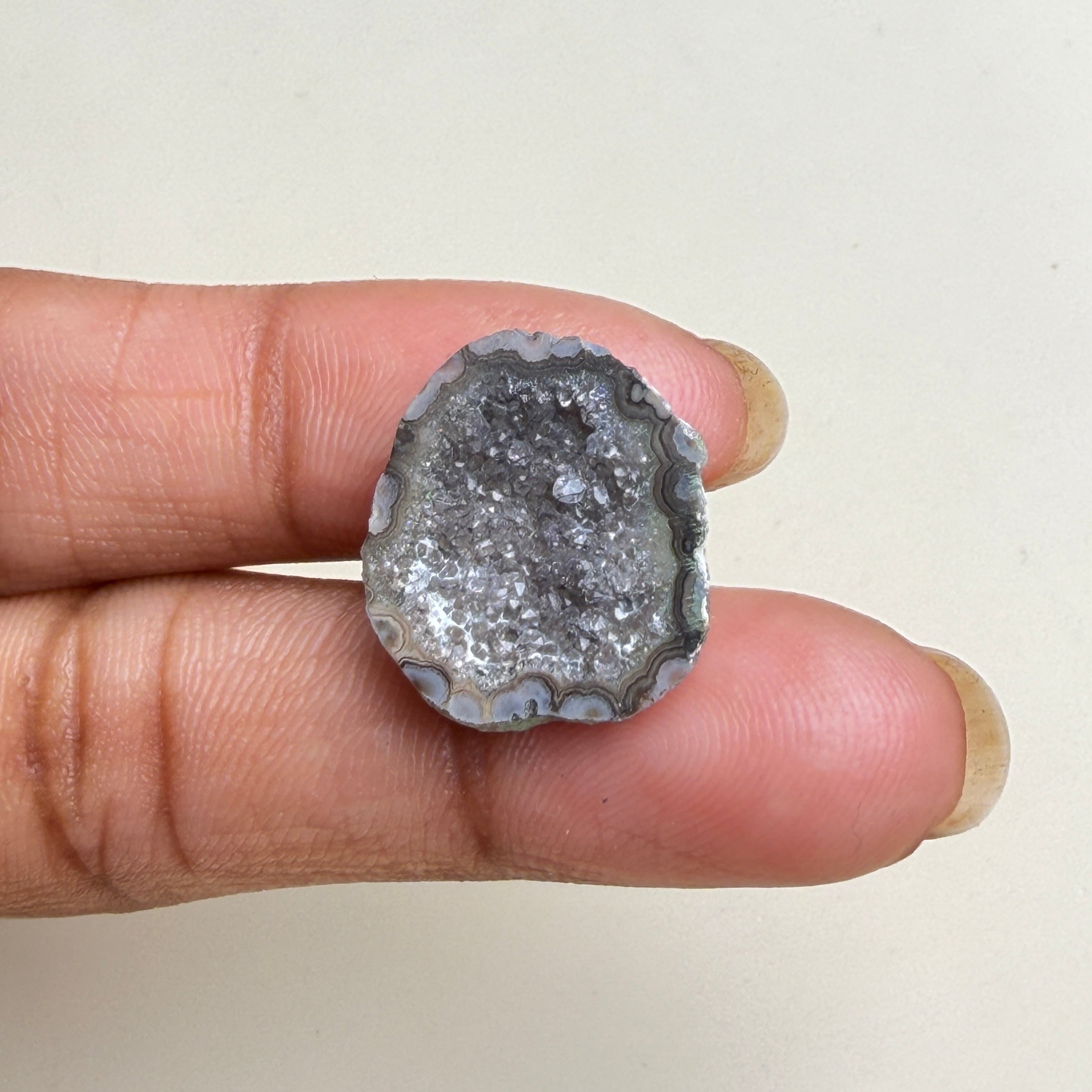 Wholesale Black Druzy Geode Stone 20–25mm | Natural Agate Jewelry Supply Meena Design