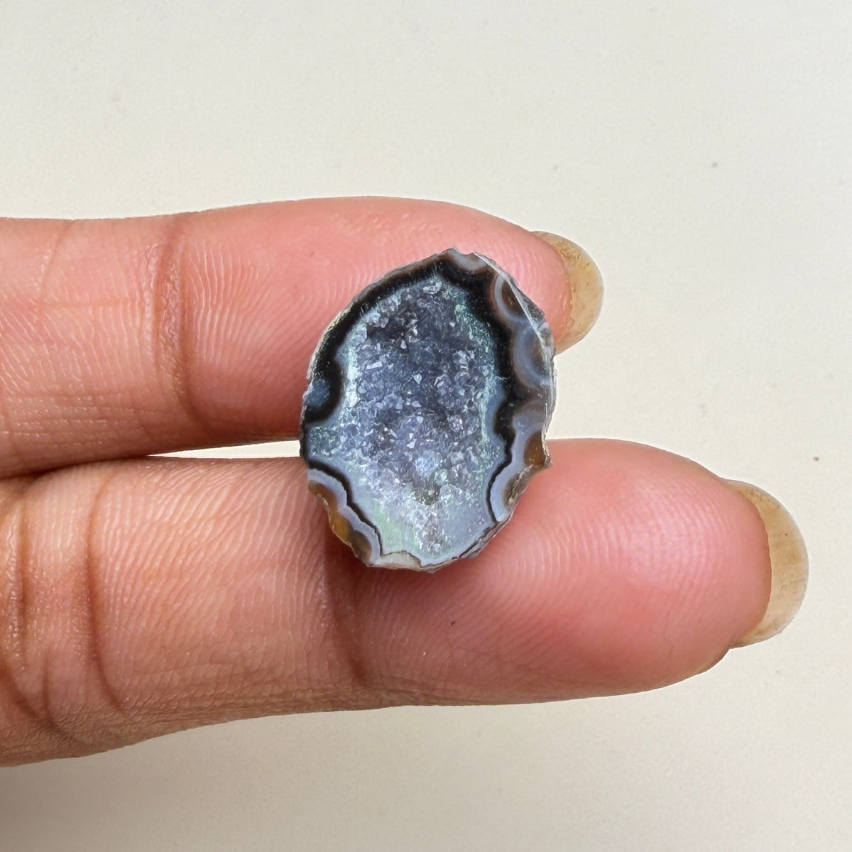 Black Geode Druzy Slice 20–25mm Bulk | Wholesale Agate Stone for Jewelry Makers Meena Design