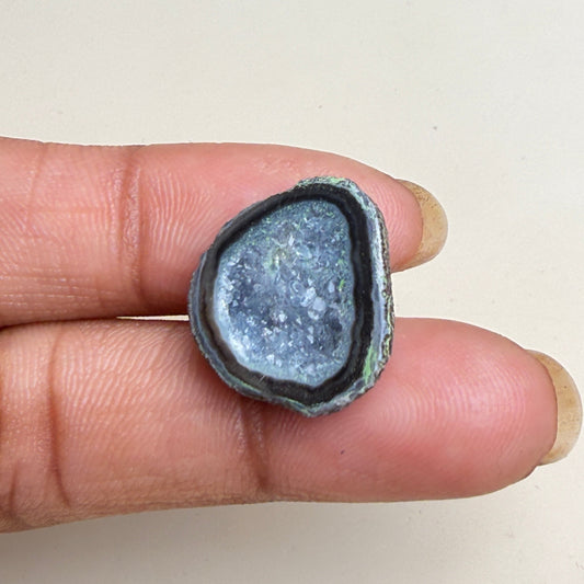 Black Geode Druzy Slice 20–25mm Factory Wholesale | Natural Agate Stone Meena Design