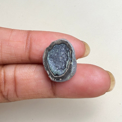 Black Druzy Geode Slice 20–25mm Bulk Lot | Ring Making Stone Wholesale Meena Design