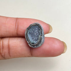 Black Druzy Geode Slice 20–25mm Bulk Lot | Ring Making Stone Wholesale Meena Design