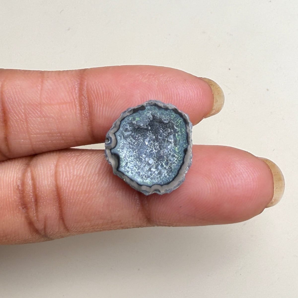 Wholesale Black Druzy Geode Agate | 20–25mm Jewelry Making Stones Meena Design