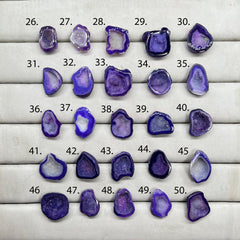Geode Rings stone by Selection 15 - 25 MM Purple My Store