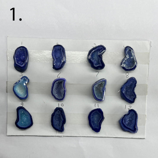 Geode Pendant stone by Selection 15 - 25 MM Blue My Store