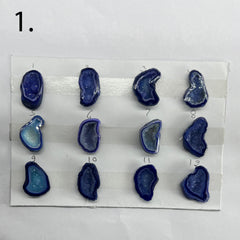 Geode Pendant stone by Selection 15 - 25 MM Blue My Store
