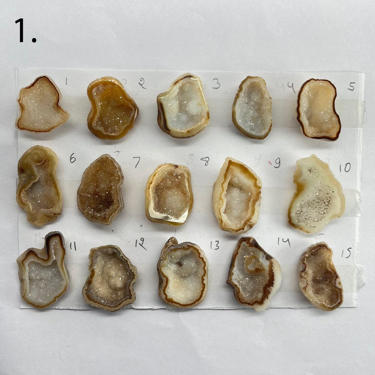 Geode Rings stone by Selection 15 - 25 MM Beige My Store