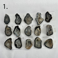 Geode Pendant stone by Selection 15 - 25 MM Black My Store