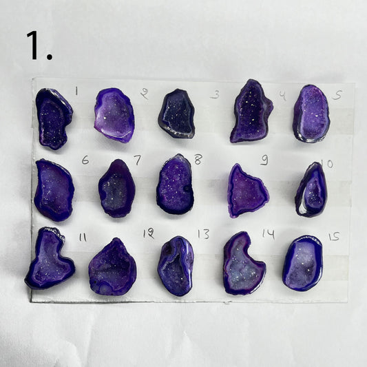 Geode Pendant stone by Selection 15 - 25 MM Purple My Store