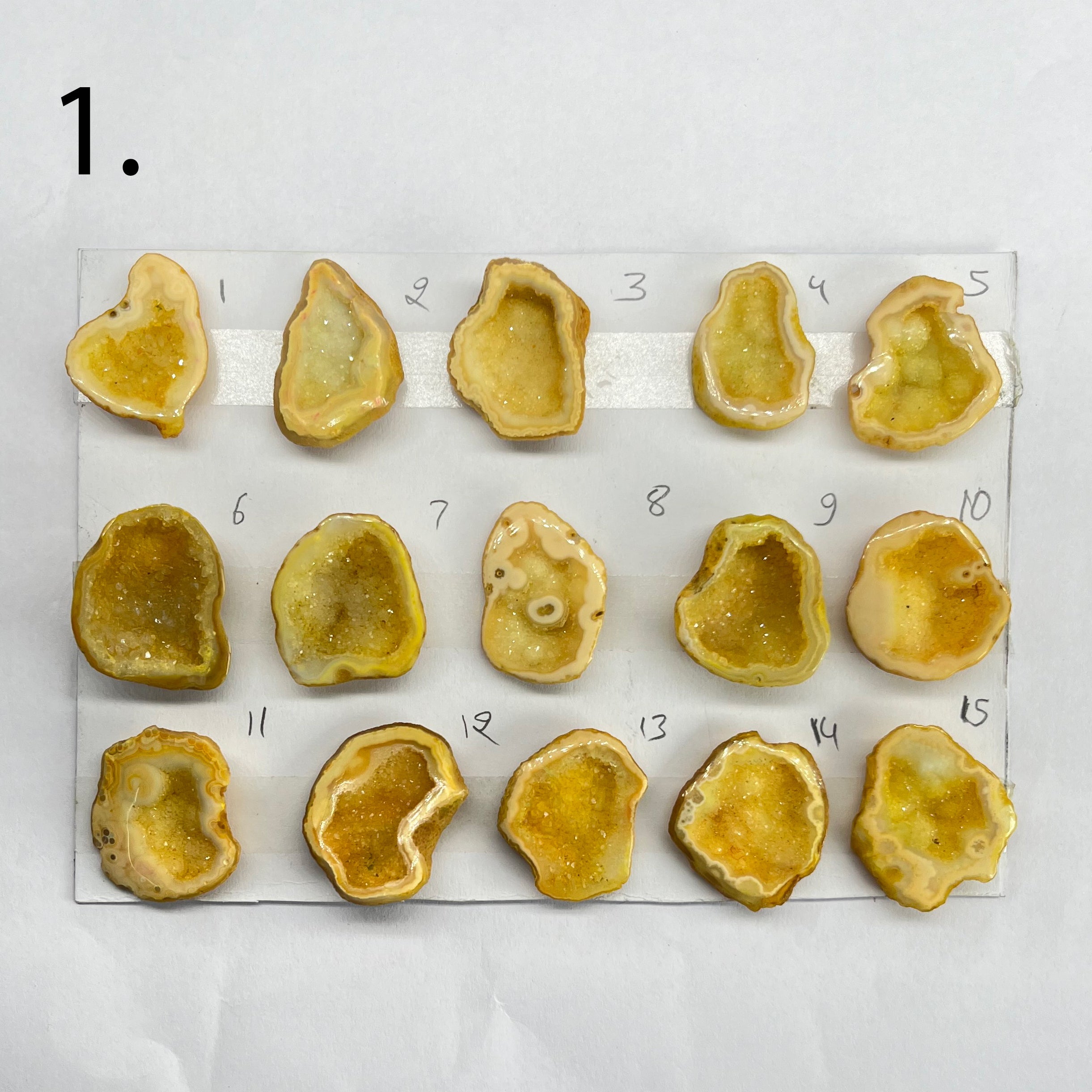 Geode Pendant stone by Selection 15 - 25 MM Yellow My Store