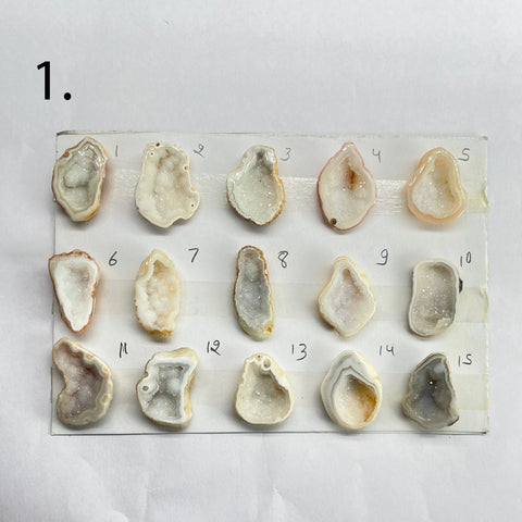 Geode Pendant stone by Selection 15 - 25 MM White My Store