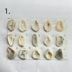 Geode Pendant stone by Selection 15 - 25 MM White My Store