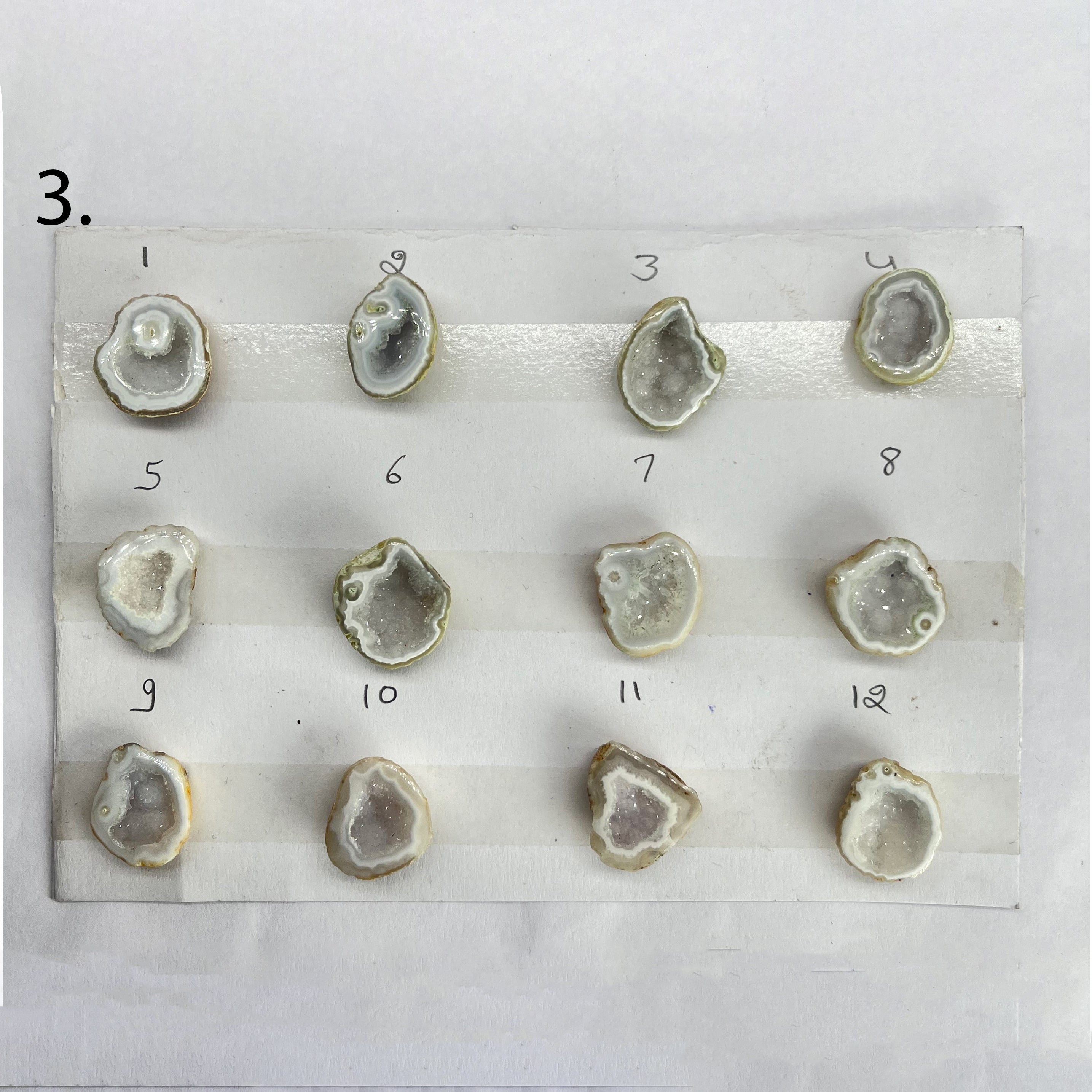 Geode Rings stone by Selection 15 - 25 MM White My Store