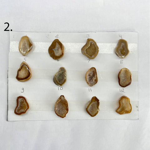 Geode Rings stone by Selection 15 - 25 MM Beige My Store