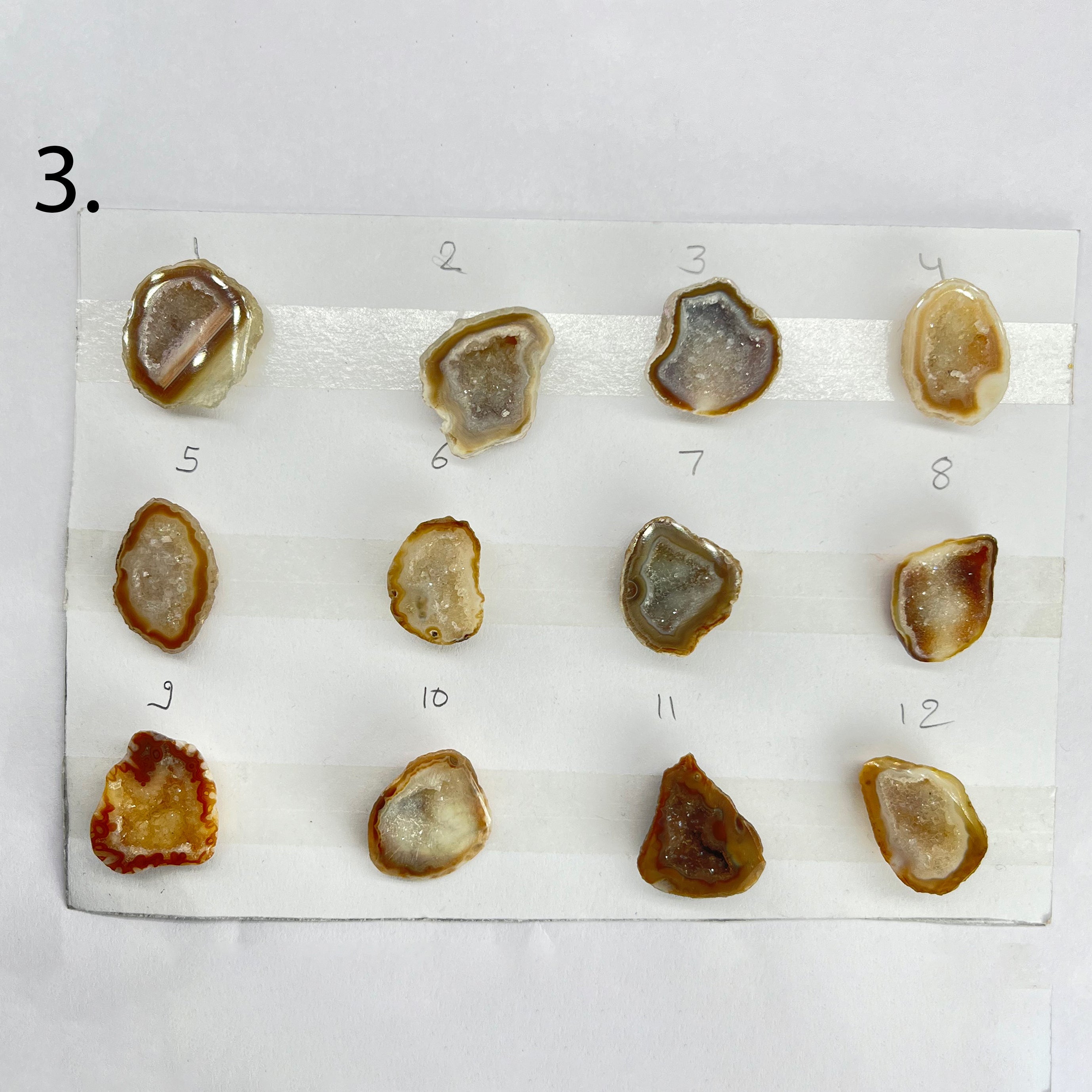 Geode Rings stone by Selection 15 - 25 MM Beige My Store