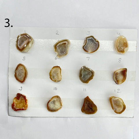 Geode Rings stone by Selection 15 - 25 MM Beige My Store