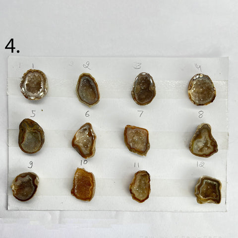 Geode Rings stone by Selection 15 - 25 MM Beige My Store