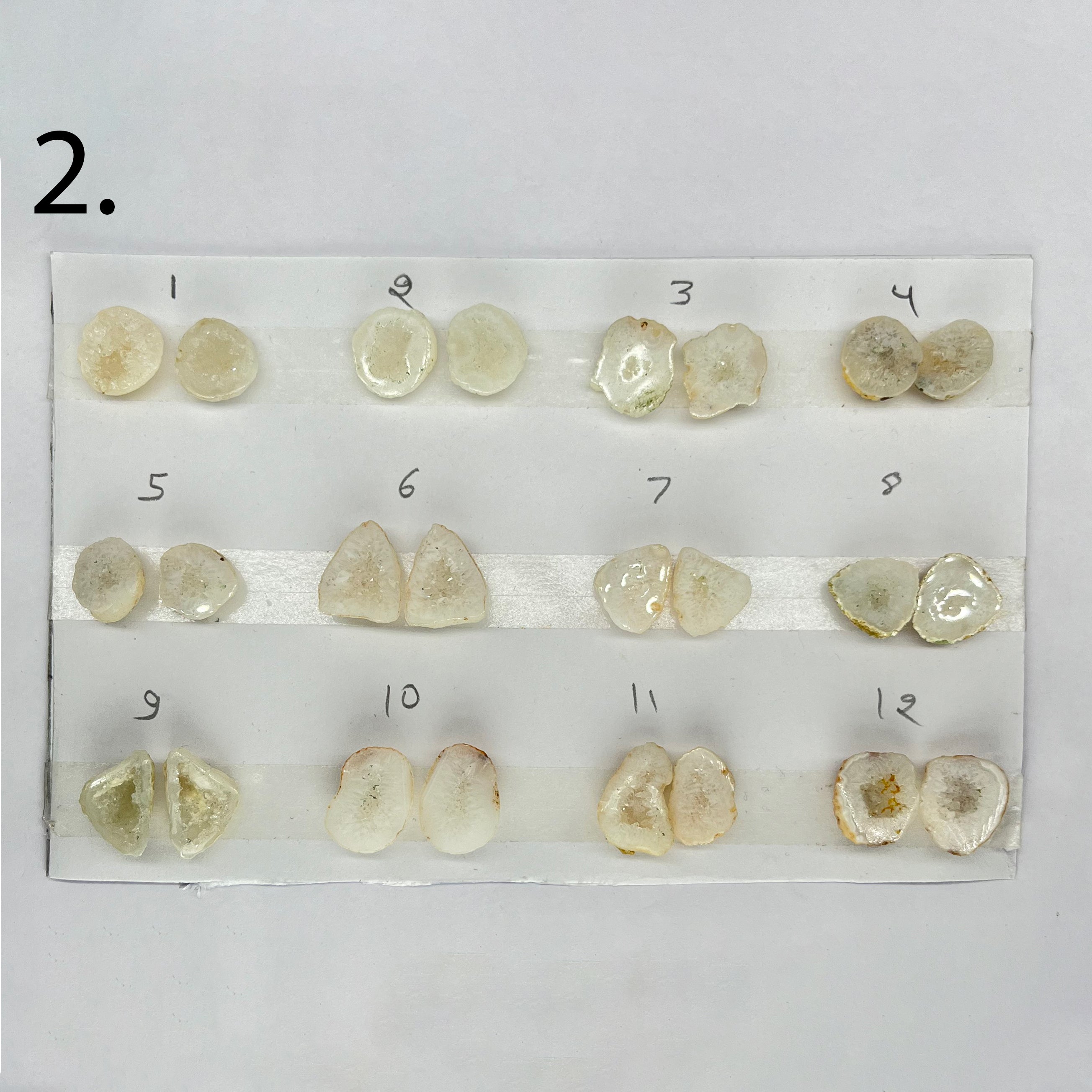 Geode Pairs by Selection 15 - 20 MM White My Store