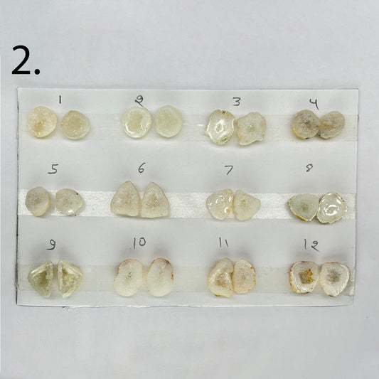 Geode Pairs by Selection 15 - 20 MM White My Store
