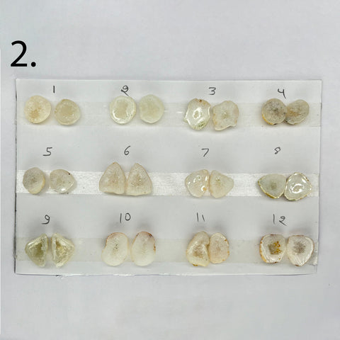 Geode Pairs by Selection 15 - 20 MM White My Store