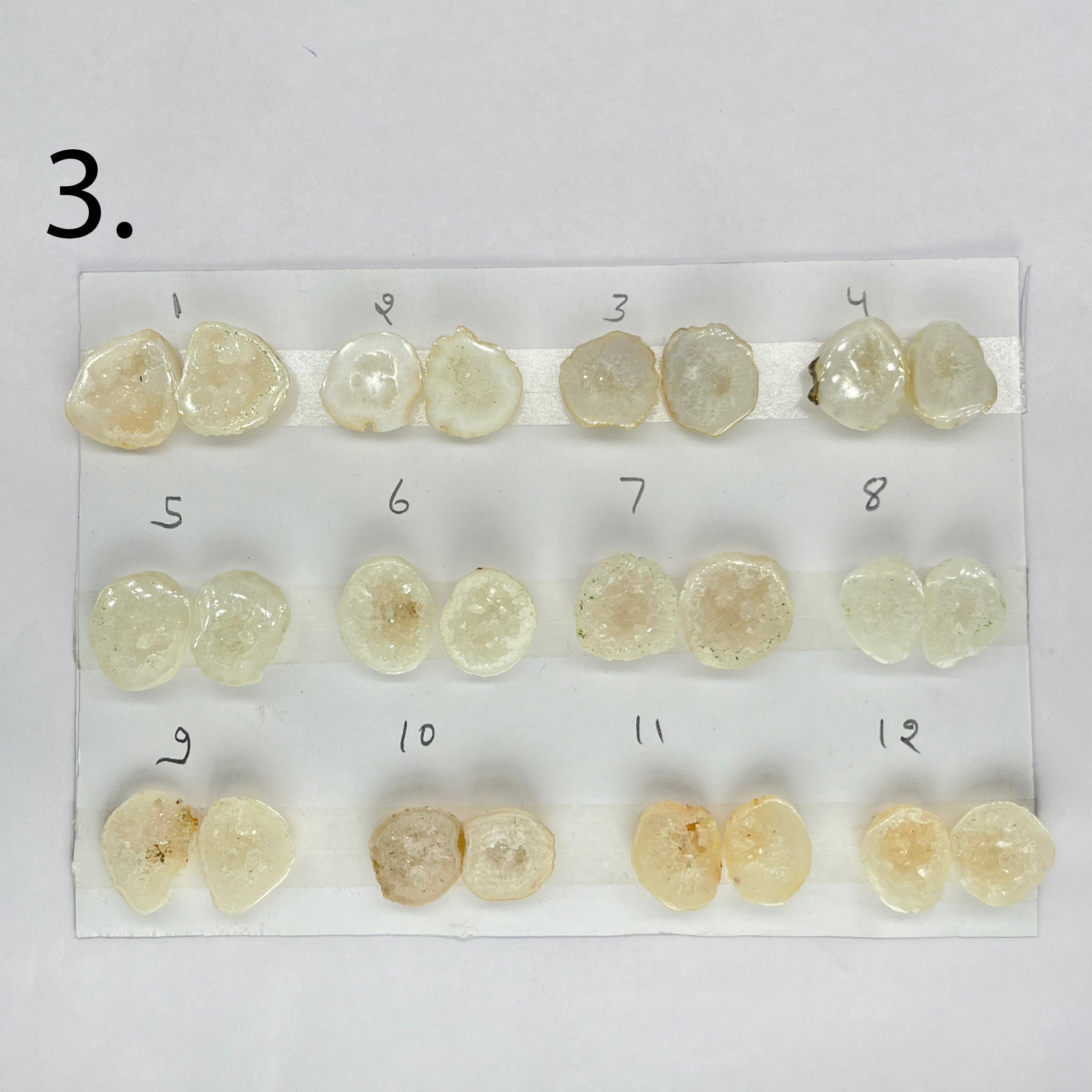 Geode Pairs by Selection 15 - 20 MM White My Store