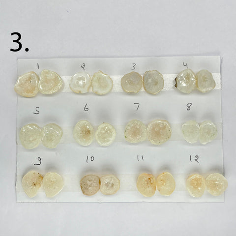 Geode Pairs by Selection 15 - 20 MM White My Store