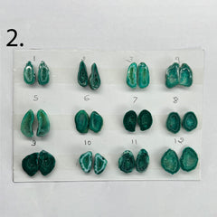 Geode Pairs by Selection 10 - 15 mm Green My Store