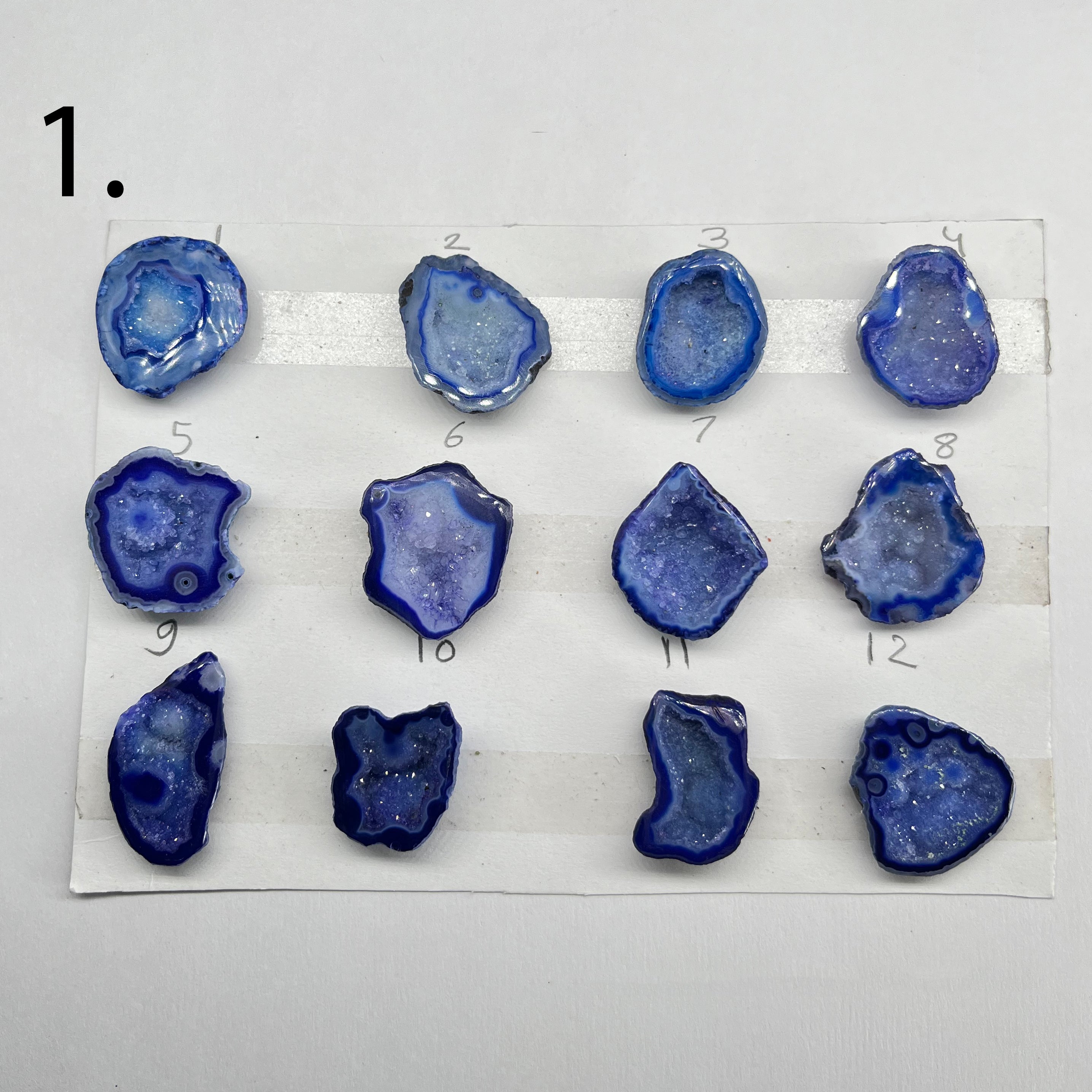 Geode Rings stone by Selection 20-30 MM Blue My Store