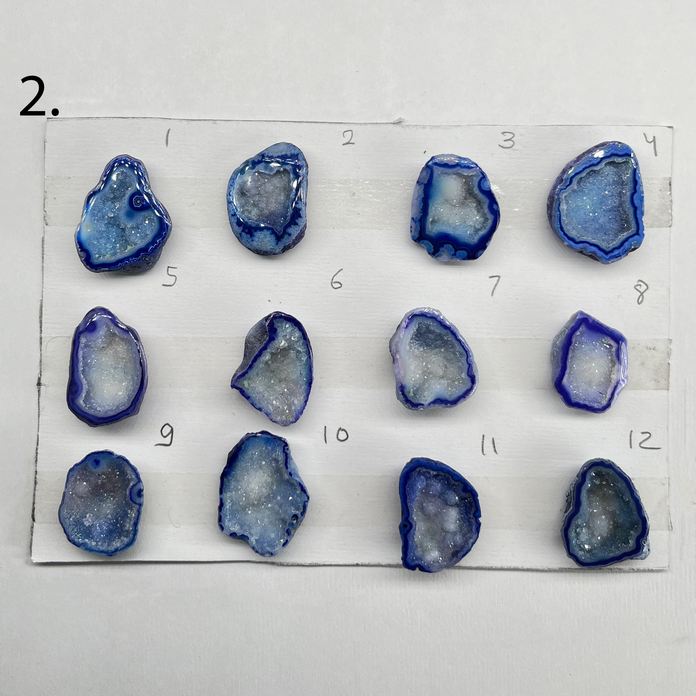 Geode Rings stone by Selection 20-30 MM Blue My Store