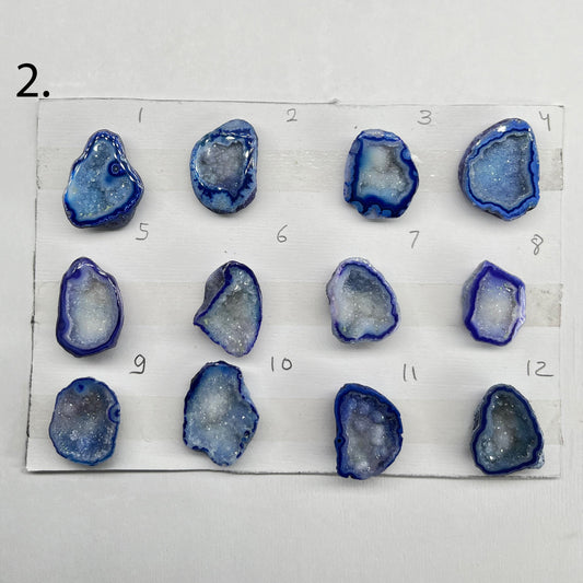 Geode Rings stone by Selection 20-30 MM Blue My Store