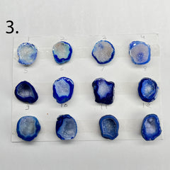 Geode Rings stone by Selection 20-30 MM Blue My Store