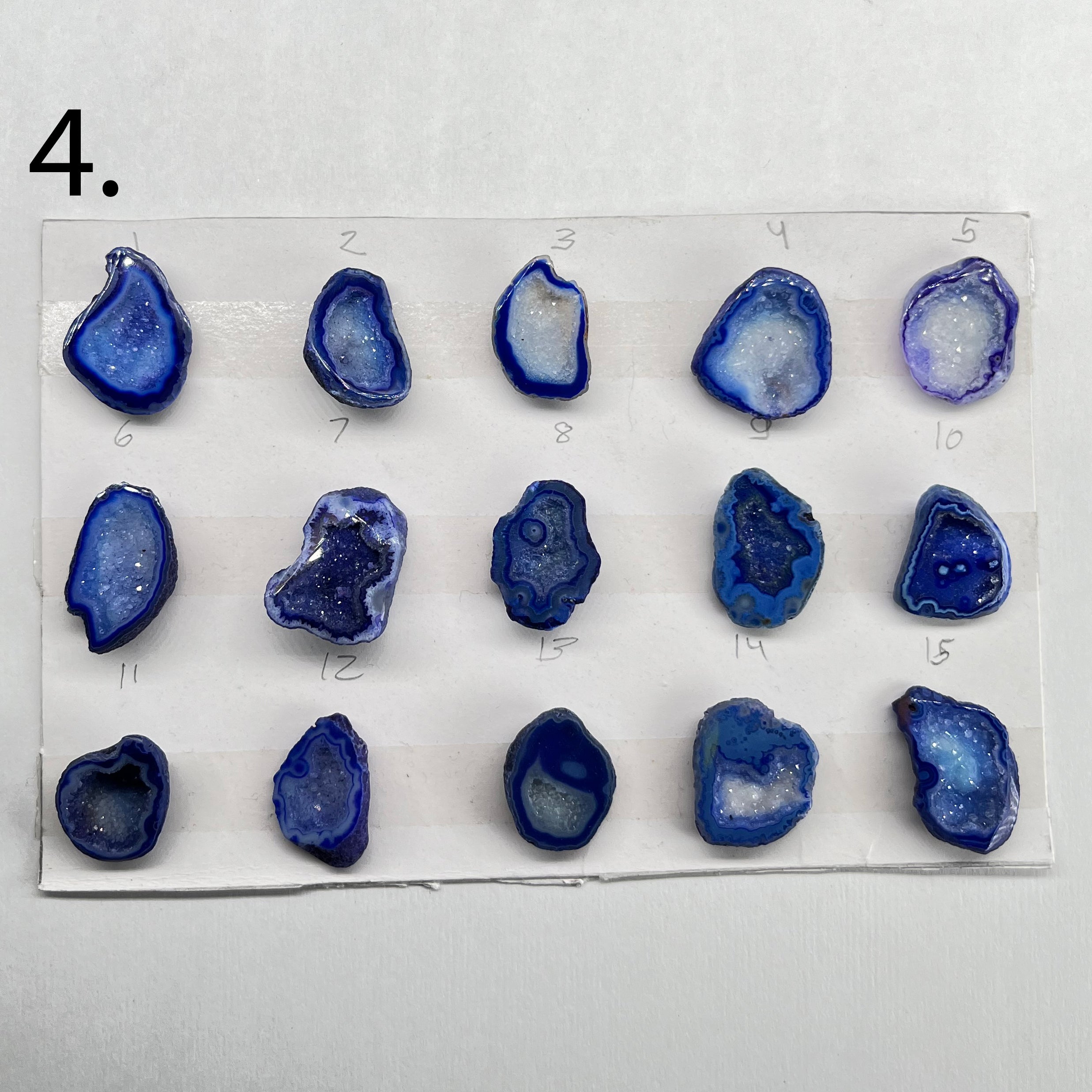 Geode Rings stone by Selection 20-30 MM Blue My Store