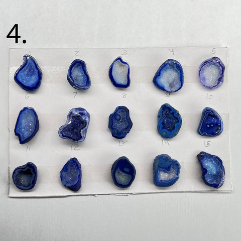 Geode Rings stone by Selection 20-30 MM Blue My Store