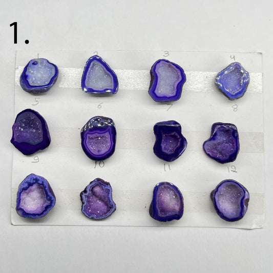 Geode Pendant stone by Selection 20-30 MM Purple My Store