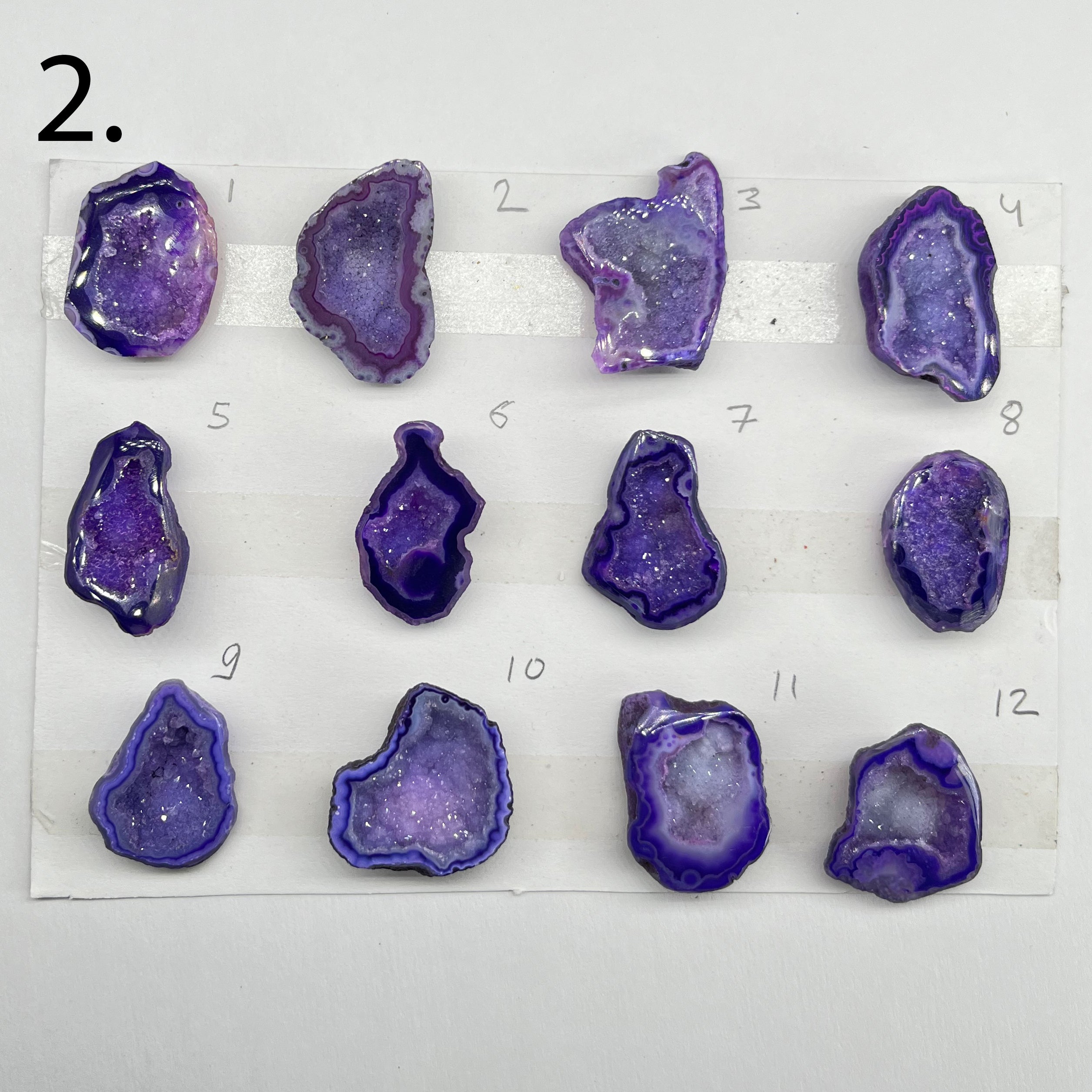 Geode Pendant stone by Selection 20-30 MM Purple My Store