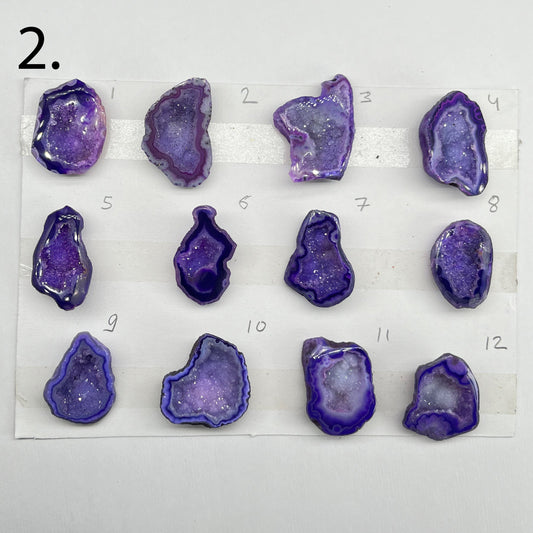 Geode Pendant stone by Selection 20-30 MM Purple My Store