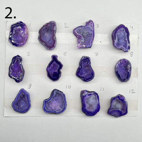 Geode Pendant stone by Selection 20-30 MM Purple My Store