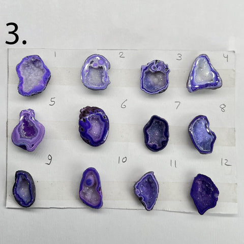 Geode Pendant stone by Selection 20-30 MM Purple My Store