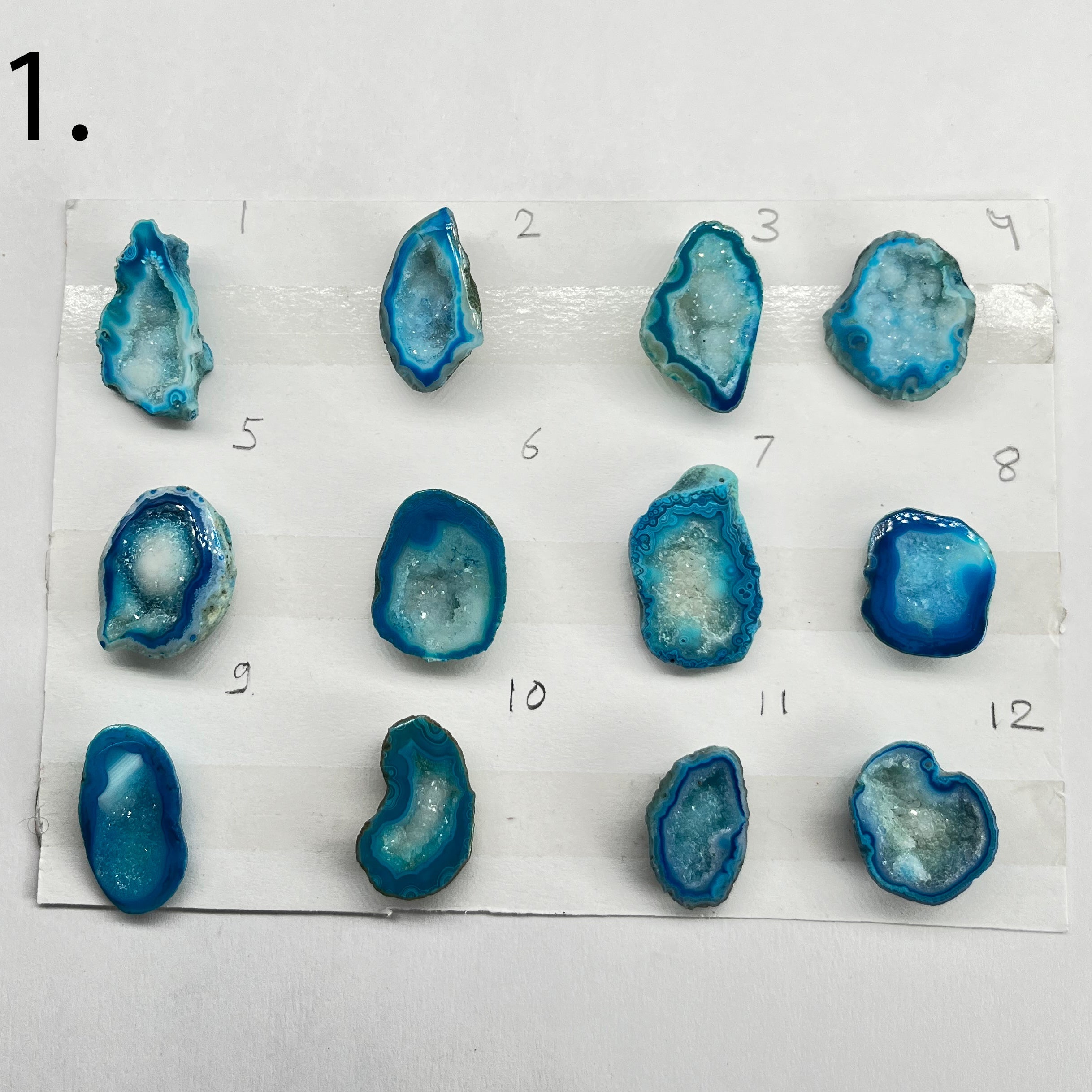 Geode Pendant stone by Selection 20-30 MM Aqua My Store