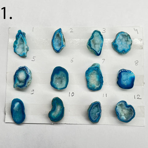 Geode Pendant stone by Selection 20-30 MM Aqua My Store